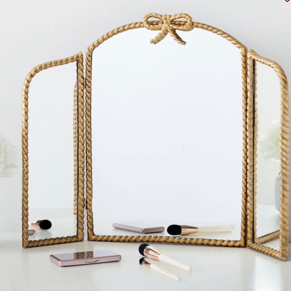 ISO Pottery Barn Teen (PB Teen) Trifold Bow Rope Braided Mirror